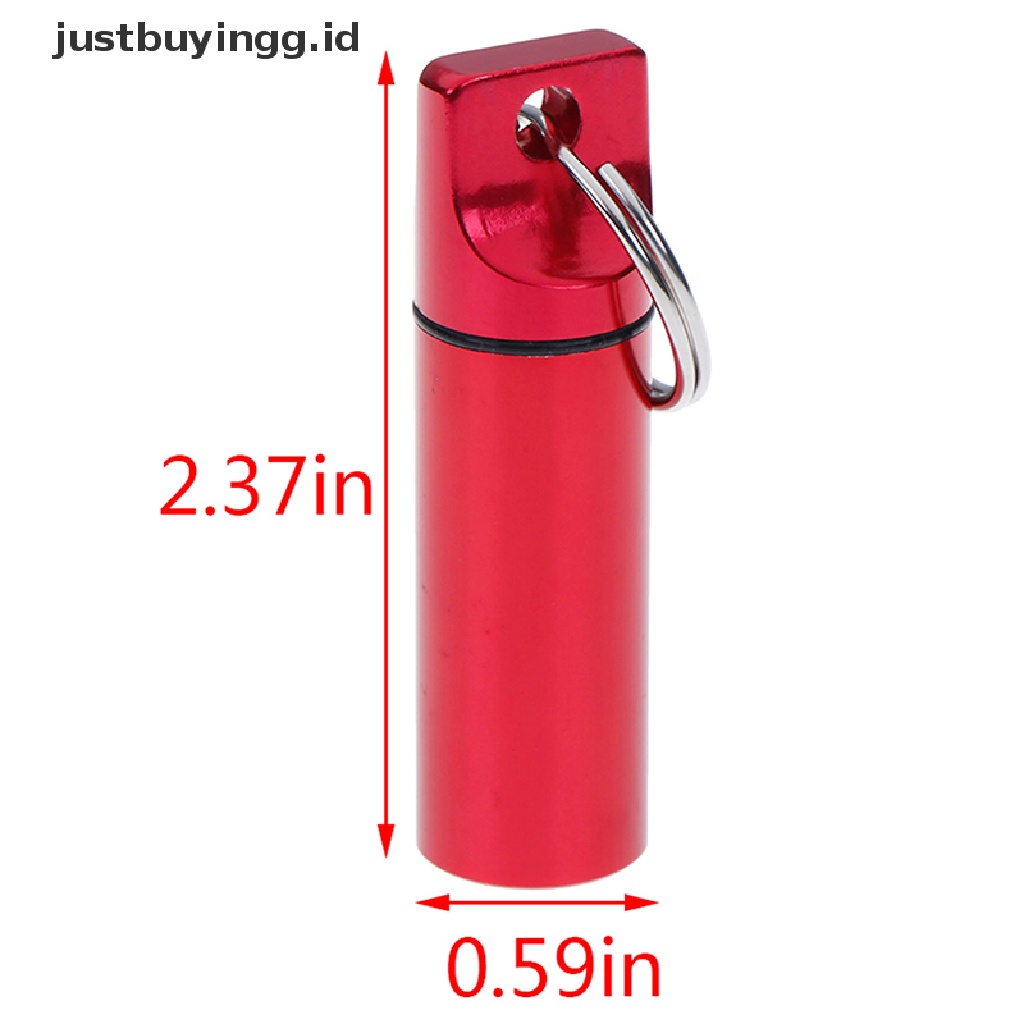 (Justbuyingg.Id) Botol Kontainer Obat Pil / Kapsul Bahan Aluminum Anti Air