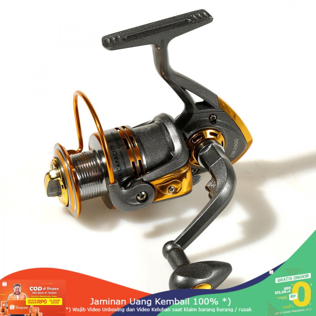 (BISA COD) RVOSTR Debao Gulungan Pancing DB3000A Metal Fishing Reel 10 Ball Bearing