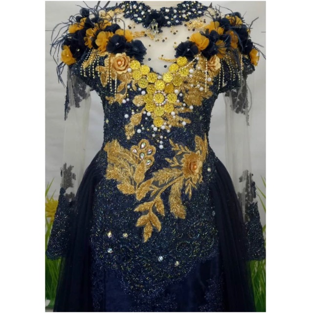 Kebaya Navy gold payet