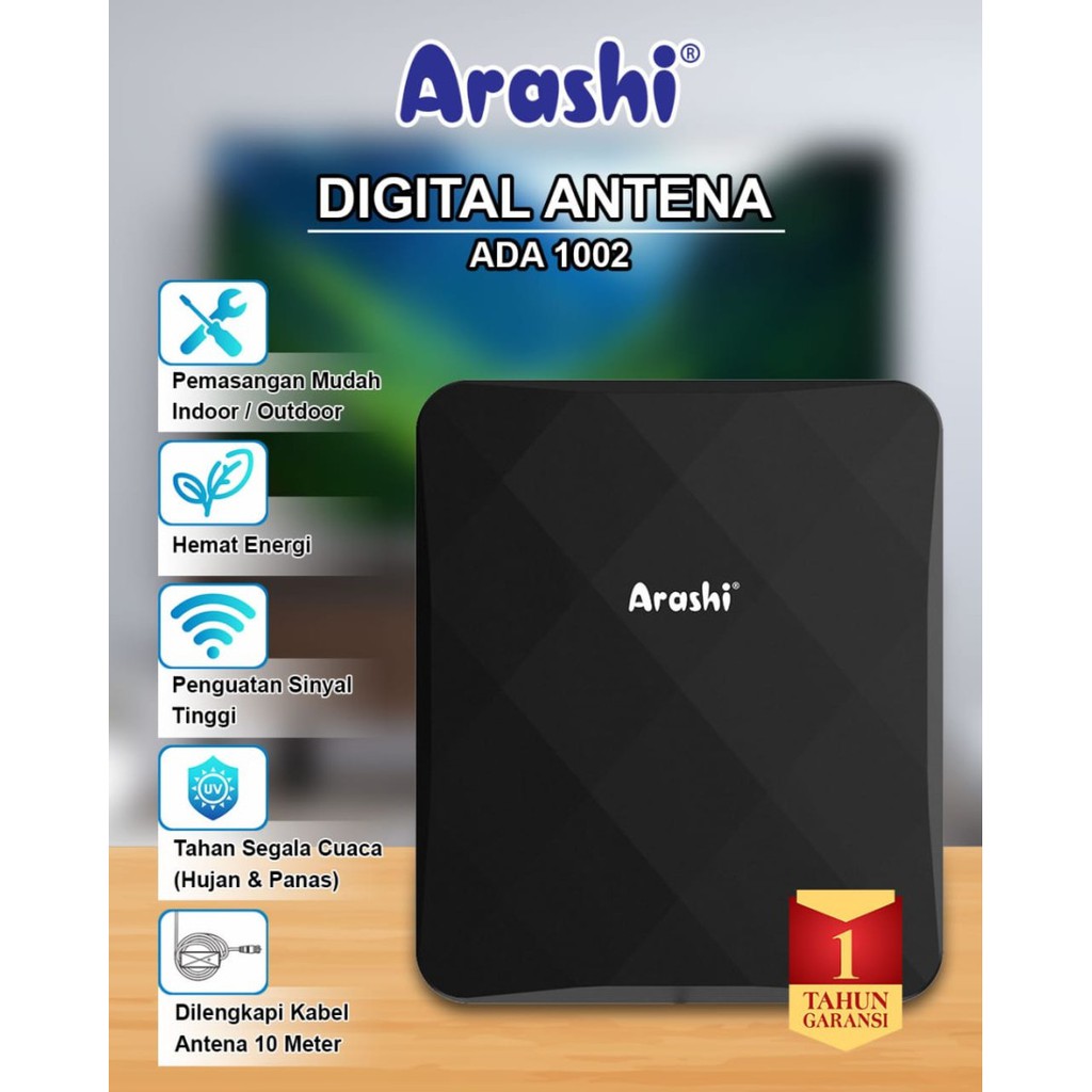 ARASHI ANTENA DIGITAL ADA 1002 INDOOR/OUTDOOR