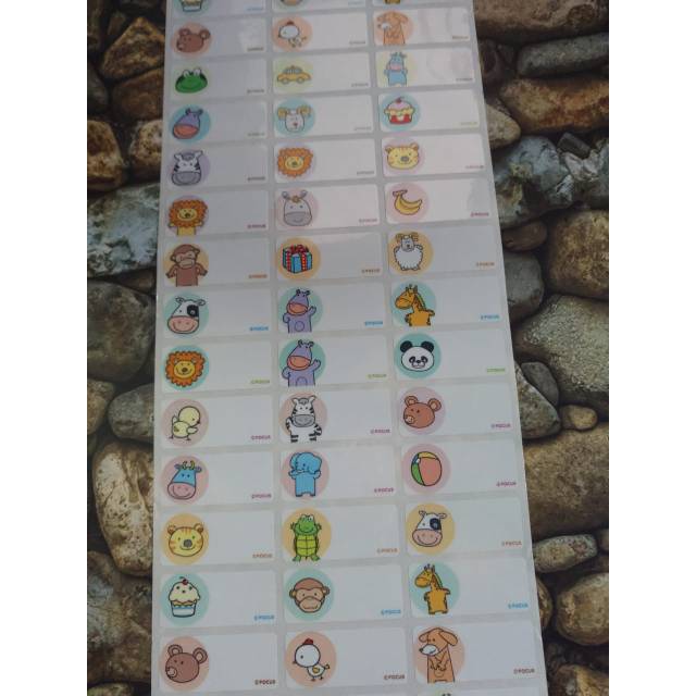 

STIKER LABEL NAMA WATERPROOF LOVELY ZOO