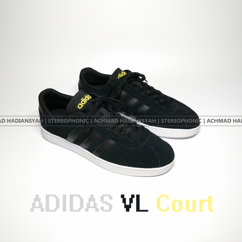 Adidas ORIGINAL Neo VL Court | ORIGINAL Adidas Neo VL Court, Hitam suede