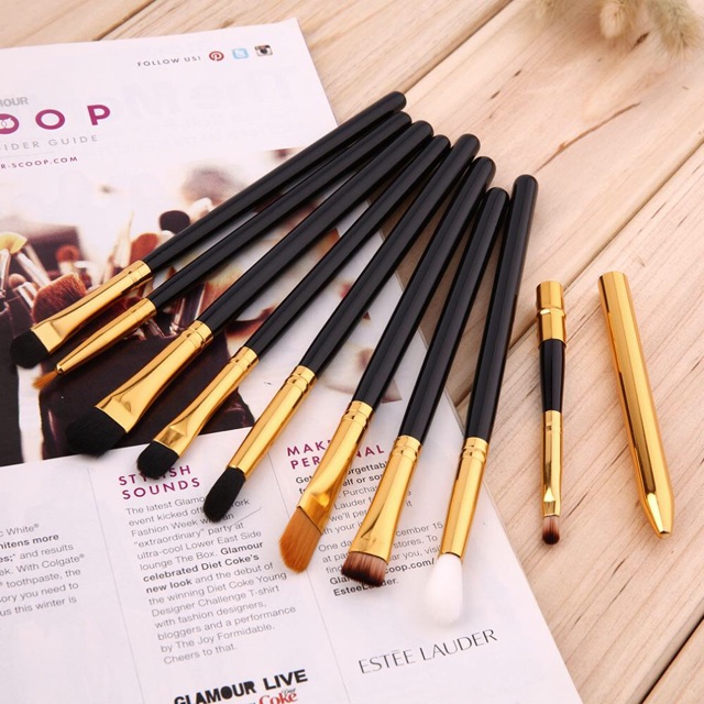 Maquiagem Brush Make Up 15 Set - Black Gold