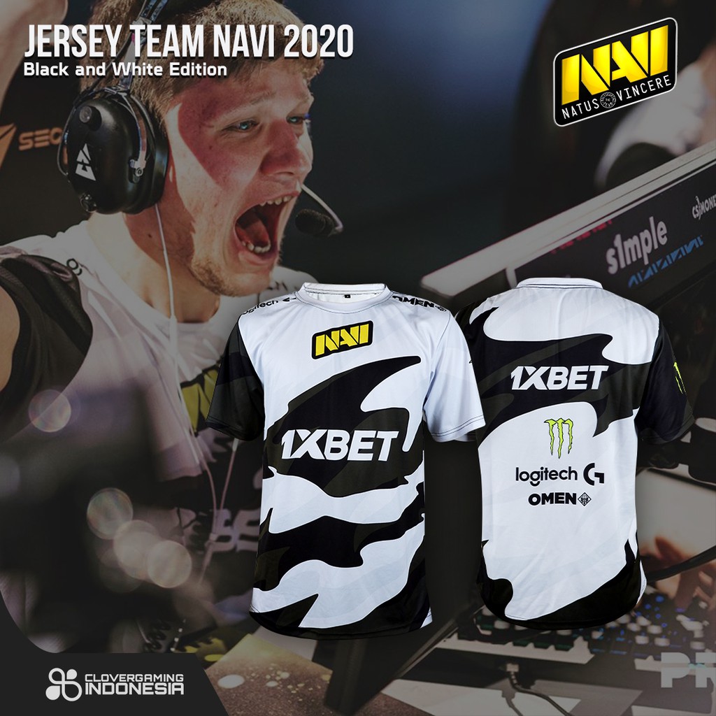 Jersey Team NAVI 2020 Black White Edition - Gaming Team Apparel