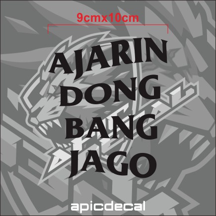 

Sticker Cutting Ajarin Dong Bang Jago