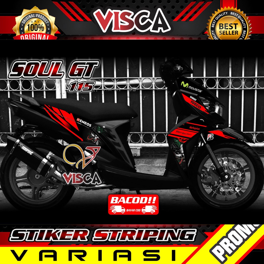 Striping Soul GT 115 - Stiker Sticker Striping Variasi Lis Yamaha Soul GT 115 - Striping Hologram So