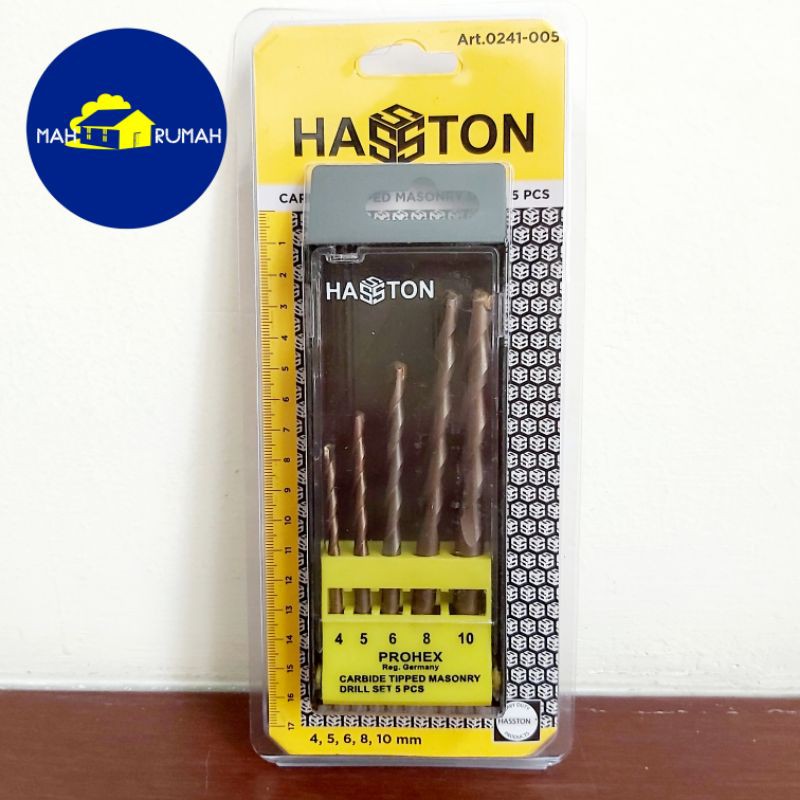 Mata Bor Beton Tembok 5pcs 5 pcs Set CARBIDE TIP 4mm 5mm 6mm 8mm 10 mm - HASSTON PROHEX