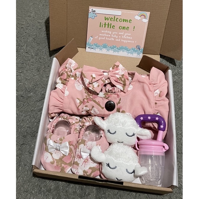 Hampers Baby Girl Jumper Set| Kado Lahiran bayi perempuan | gift set | Kado Lahiran bayi-Pink