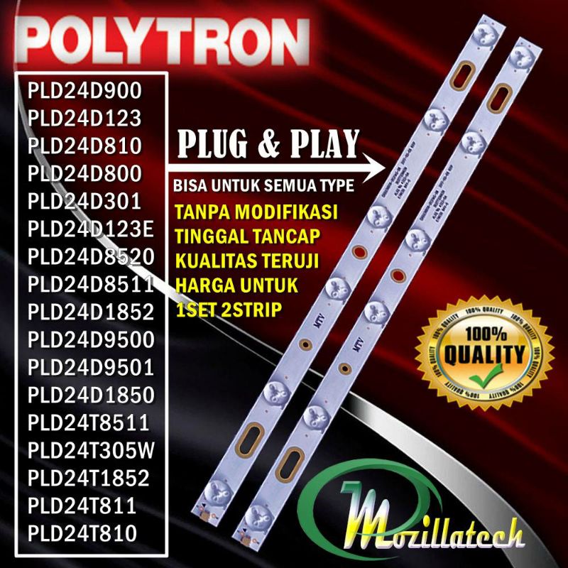 backlight polytron 24 inch PLD 24T8511 - 24T810 - 24T1852 - 24D1852 - 24D9501 - 24D901 - 24T810