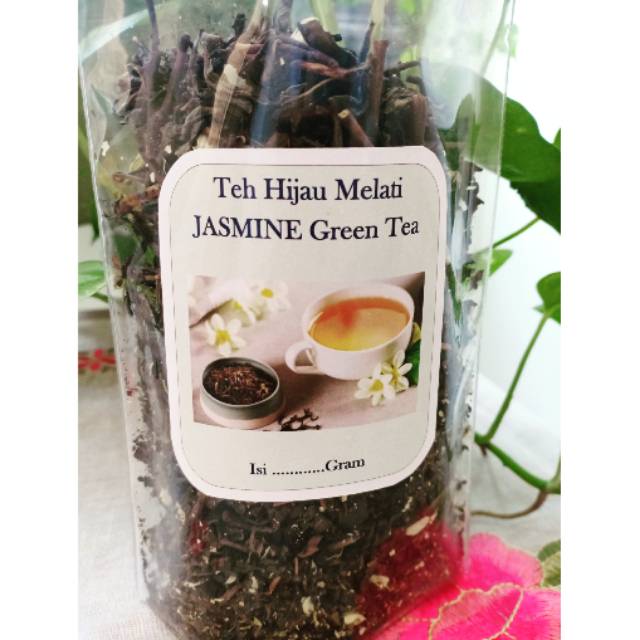 

Teh Hijau Melati/Jasmine Green Tea. isi kemasan 50 Gram.