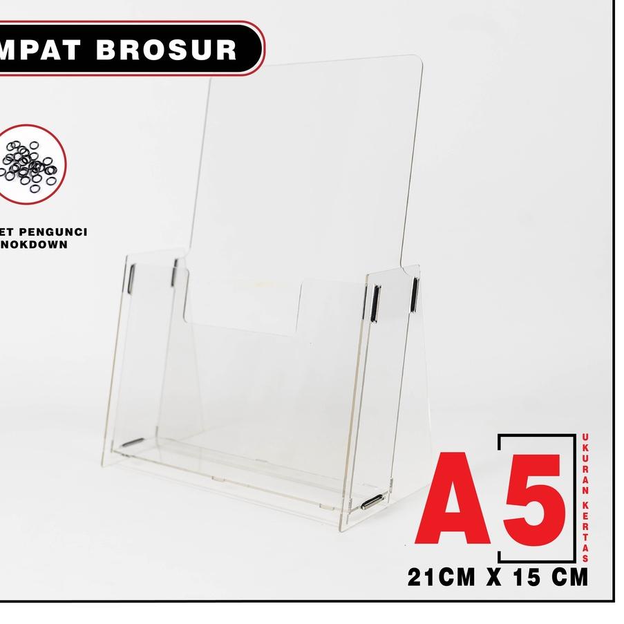 

Terjangkau - RAK / TEMPAT BROSUR / TEMPAT DISPLAY BROSUR AKRILIK DISPLAY UKURAN A5