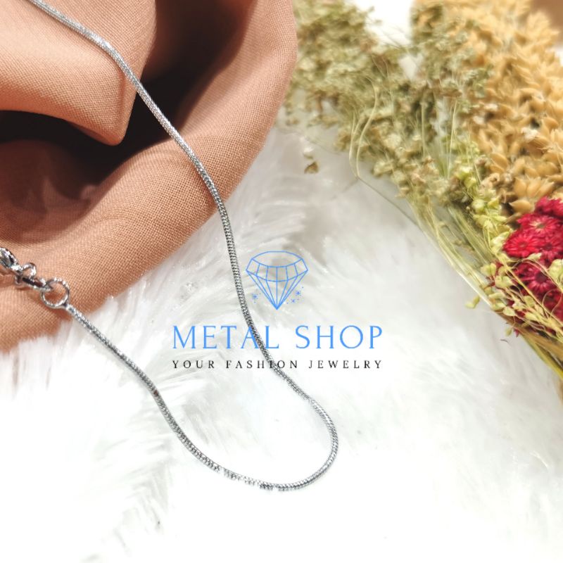 Kalung silver | kalung 40cm | kalung lapis emas