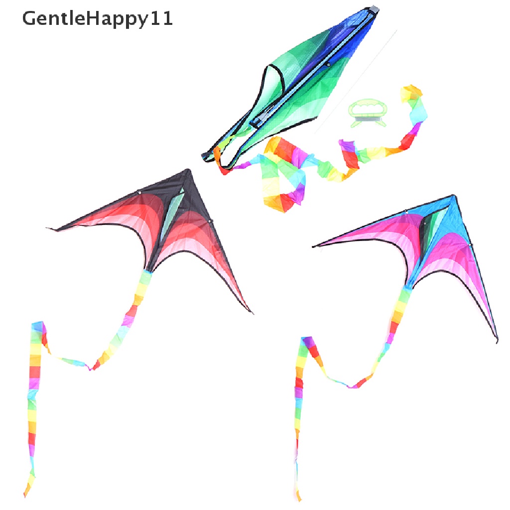 Gentlehappy Layangan delta Besar Untuk Anak Dan Dewasa single line easy to fly kite handle include