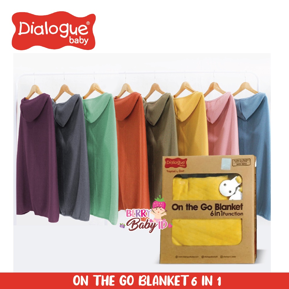 Dialogue Baby On The Go Blanket 6-in-1 Selimut Bayi Apron Menyusui Berry Mart