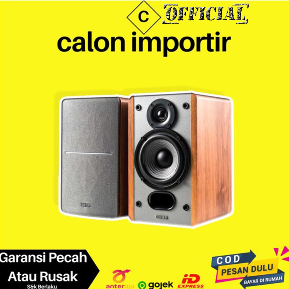 Speaker Vintage Edifier Passive 2.0 Bookshelf Speaker Set Speaker Rak Buku Desain Mewah Tweeter Dome