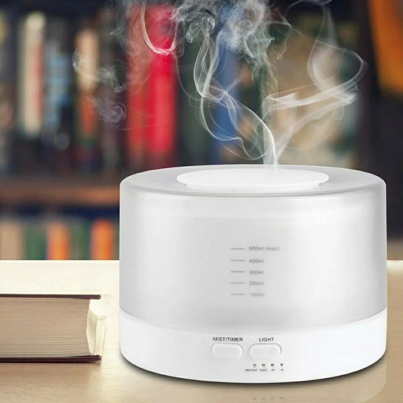 HUMIDIFIER PURIFIER DIFFUSER AROMATHERAPY 500 ML DENGAN REMOTE CONTROL FREE PENGHARUM ESSENTIAL OIL