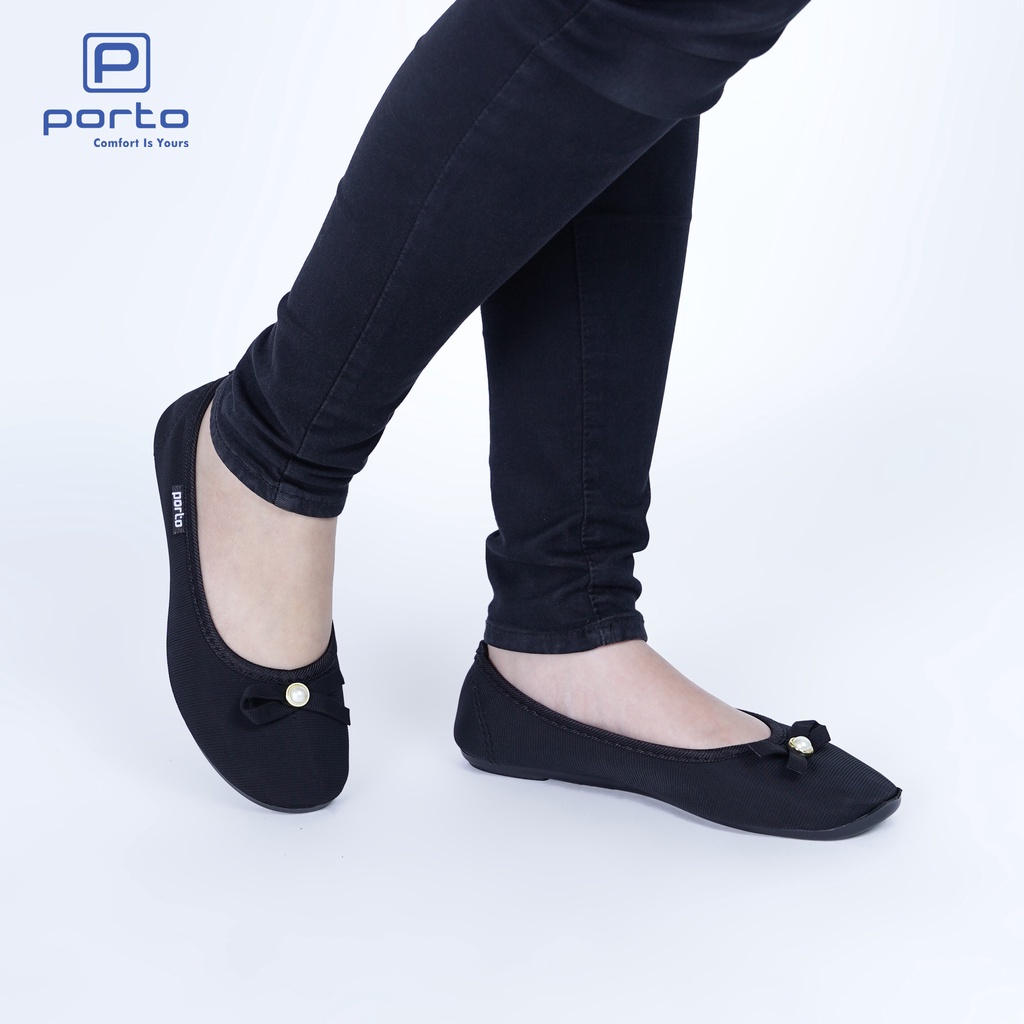 sogo PORTO LADY BA201L Sepatu Wanita Flatshoes Balet Kain Nyaman Empuk Original Model Korea Casual Kantor