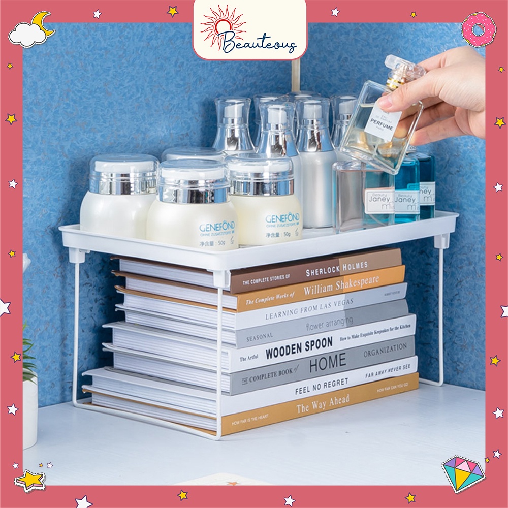 Rak Organizer Tempat Kosmetik Susun Kotak Organizer Penyimpanan Serbaguna