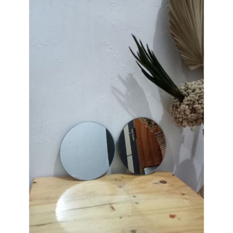 Cermin Gantung Cermin Bulat Aesthetic Cermin Rias Dinding Cermin Tempel D15 D17-2
