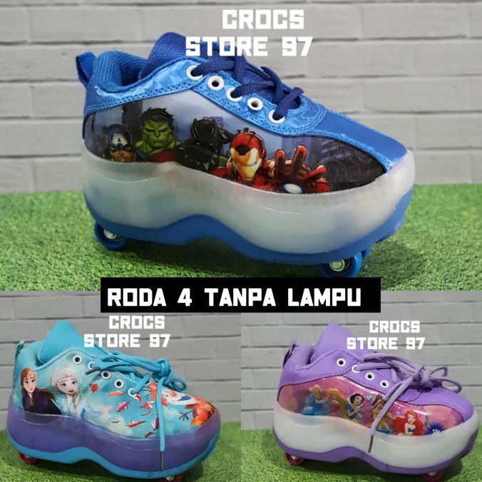 RODA ANAK/SEPATU RODA ANAK PEREMPUAN/SEPATU RODA KARAKTER ORIGINAL - FROZEN BIRU, 28