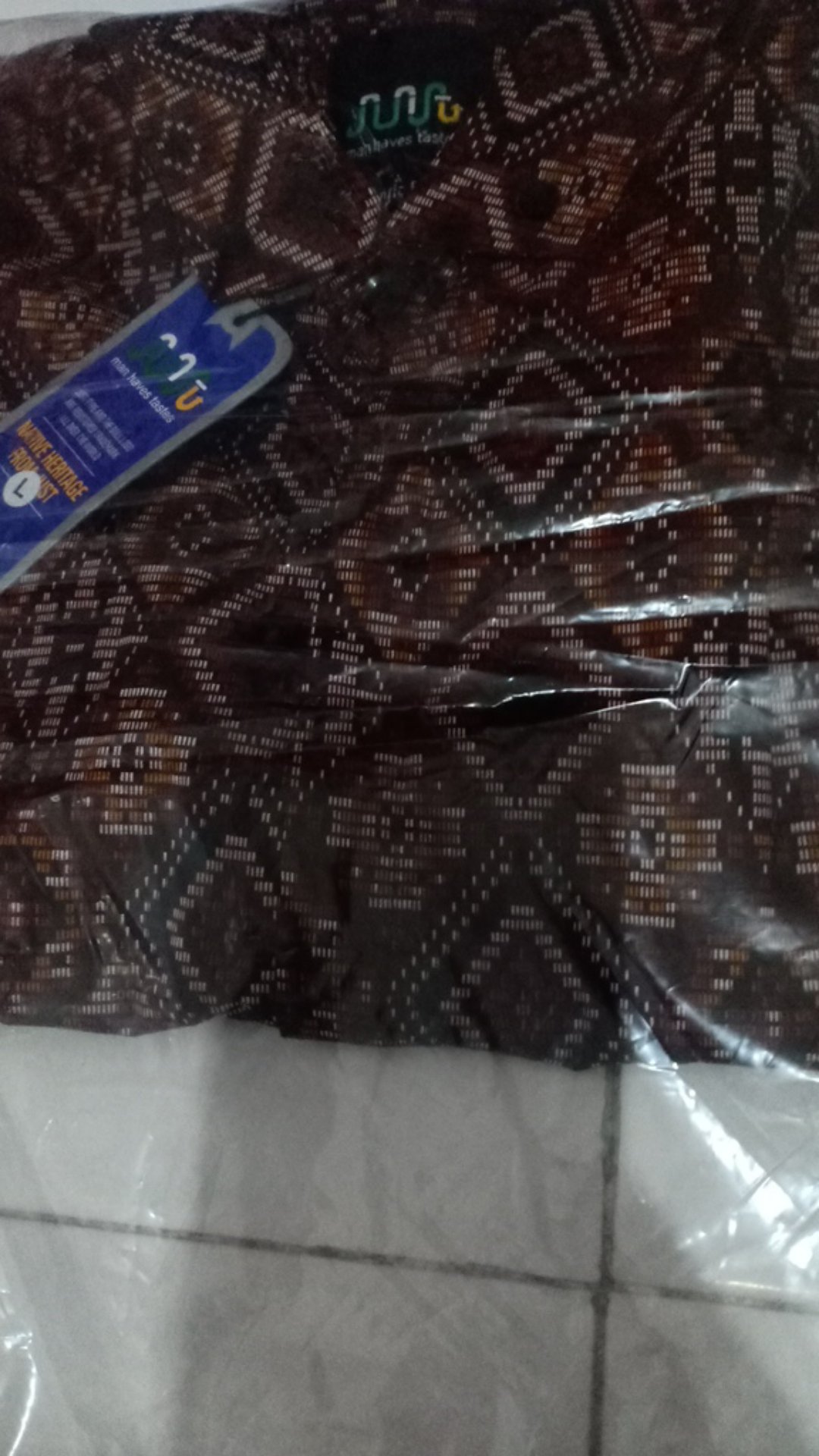 [ready Big Size] Babedo Kemeja Batik Pria Slim Fit Motif Diamond Premium Lengan Panjang