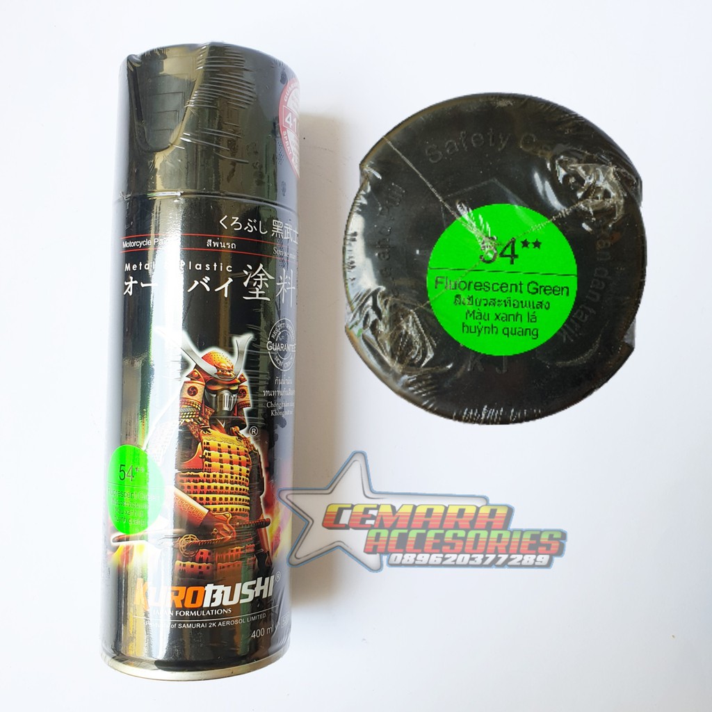 

Pilox Samurai Paint Fluorescent Green 54 (Hijau Stabilo) 400 ml - Cat Semprot