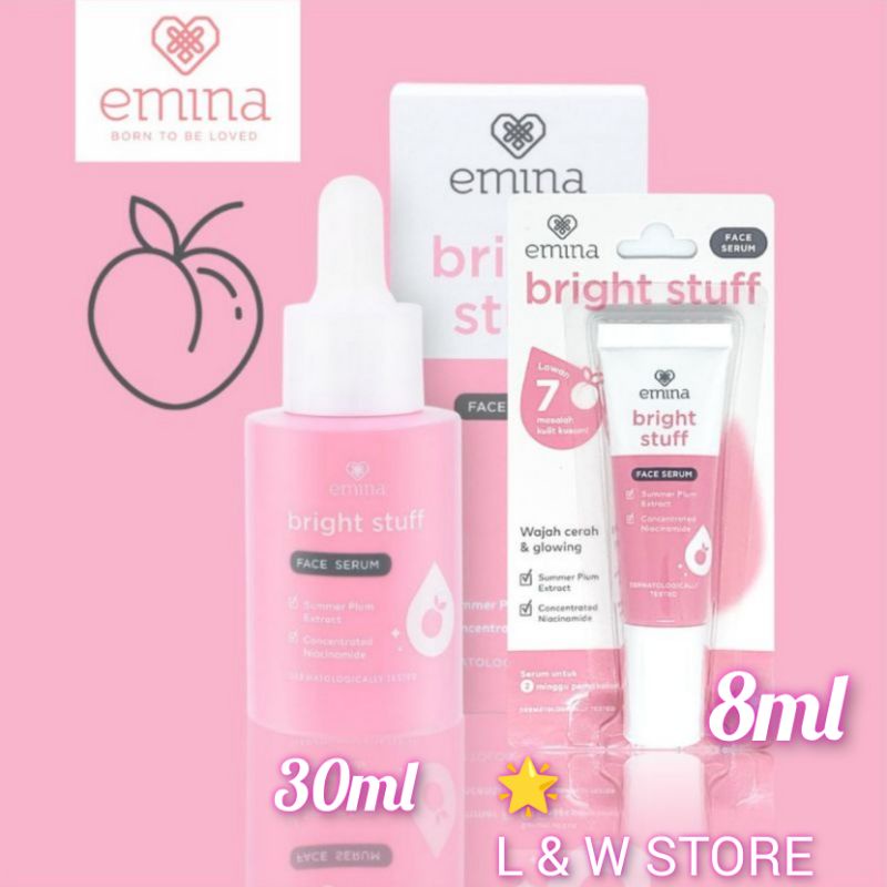 EMINA BRIGHT STUFF FACE SERUM 30ML,75ML/SERUM WAJAH EMINA