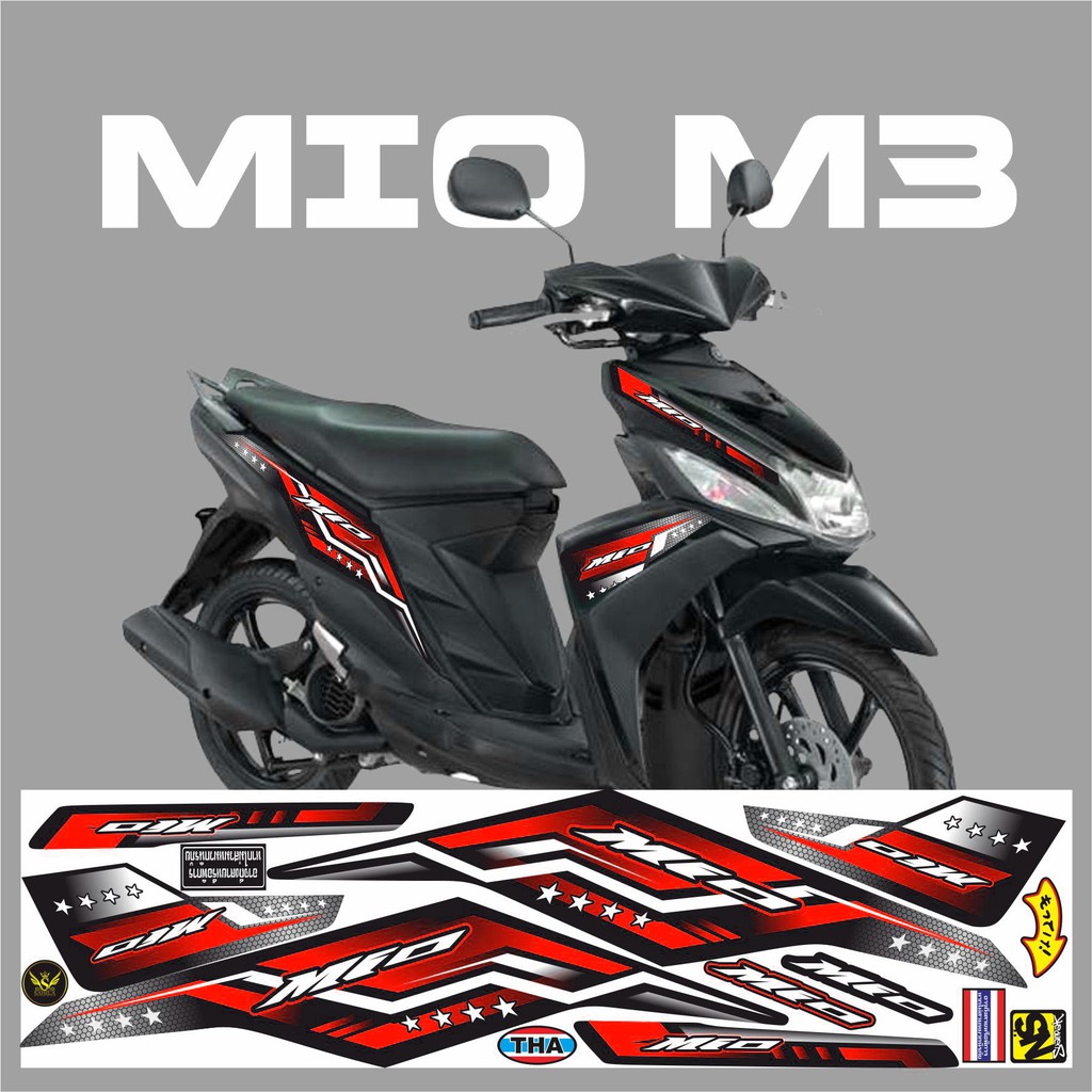 COD STRIPING VARIASI MIO Z / MIO M3 -MIO 125 STIKER MOTOR MIO M3 MIO Z MERAH VARIASI