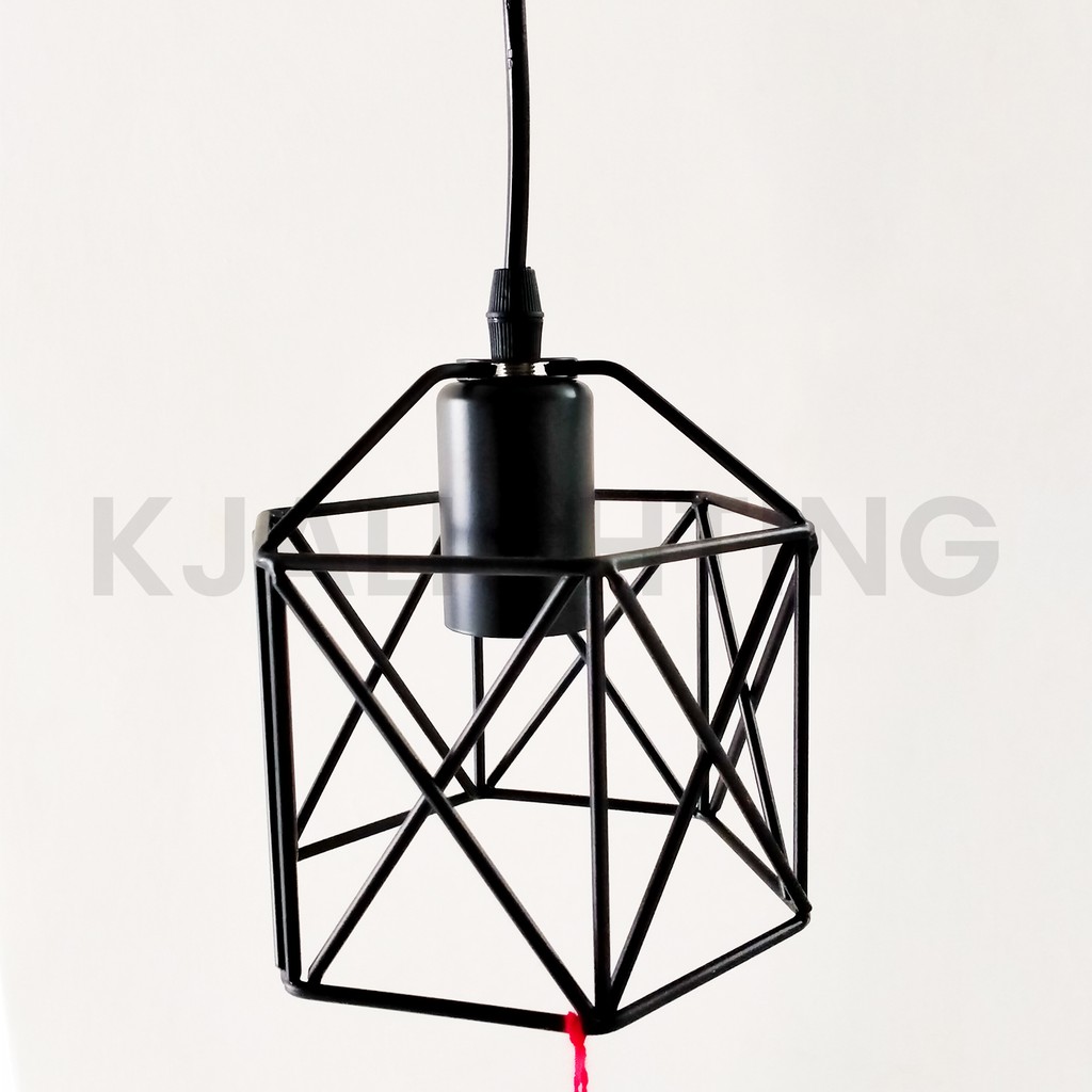 LAMPU GANTUNG CAFE MINIMALIS L-758 BK