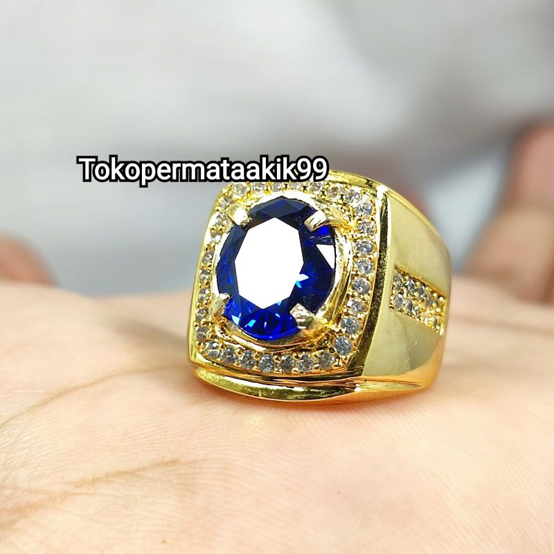 BATU ROYAL KING BLUE SAFIR ASLI CHATAM