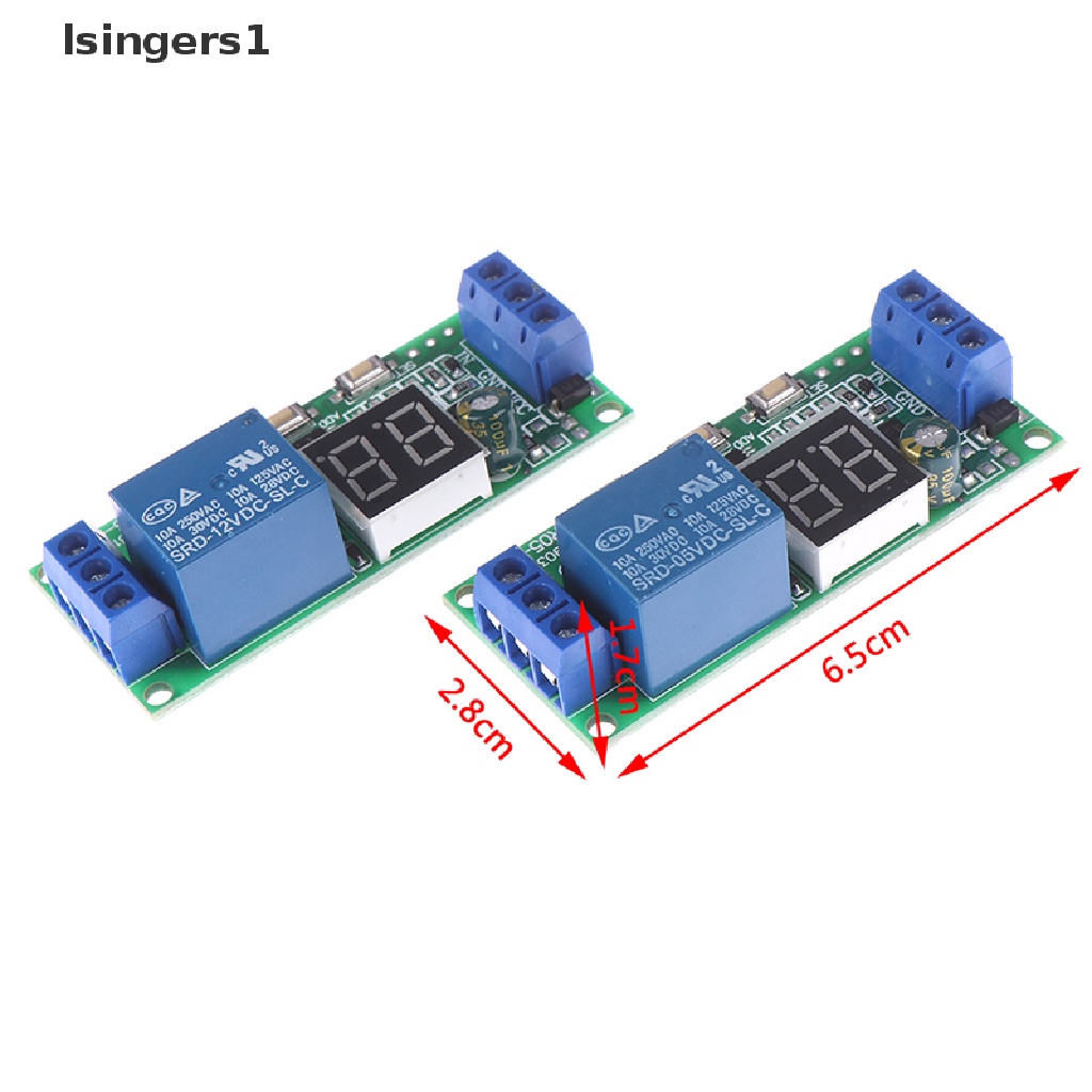 (lsingers1) Modul relay timer delay digital Multifungsi dc5v12v24v