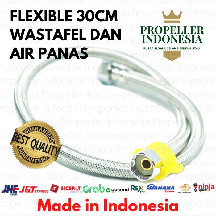 Selang Fleksibel 30CM Kloset Shower Anyam Washtafel Propeller Bisa Air Panas