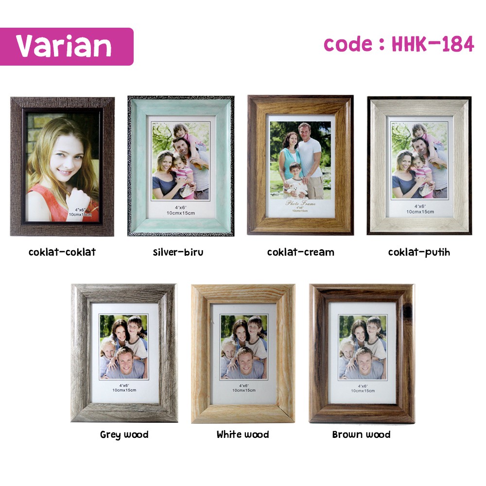 KOREAN BINGKAI / PIGURA FOTO 4R FRAME PHOTO MINIMALIS HITAM PUTIH 1705 18x13x1 cm - HHK-184