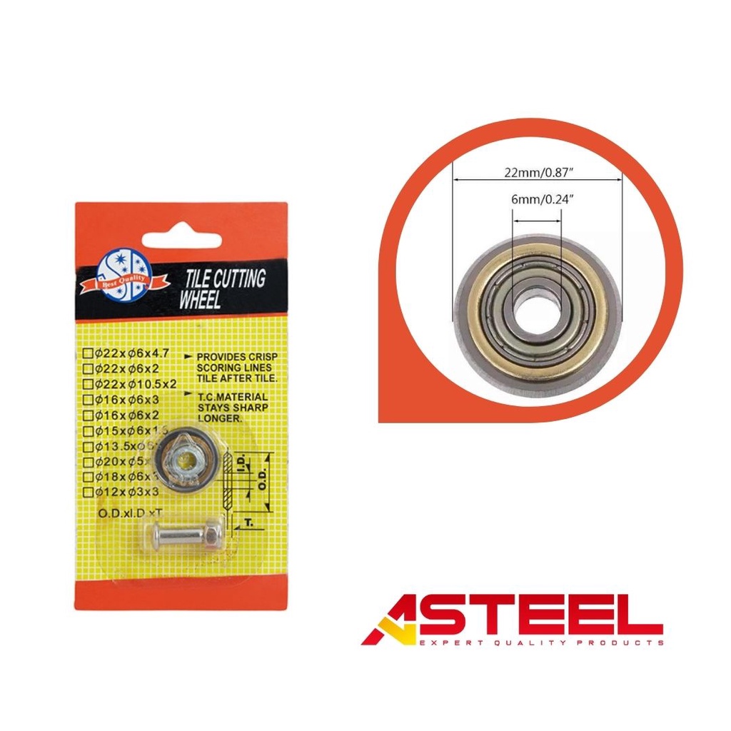 ASTEEL Mata Pisau Potong Keramik Granit Dorong Bearing Tile Cutter Blade