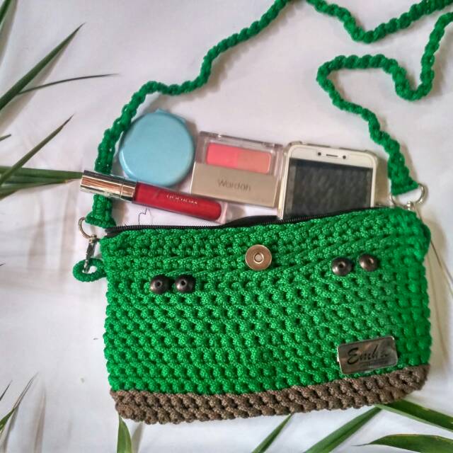 Tas tali kur/ hp tali kur/ clutch tali kur/ tas handmade