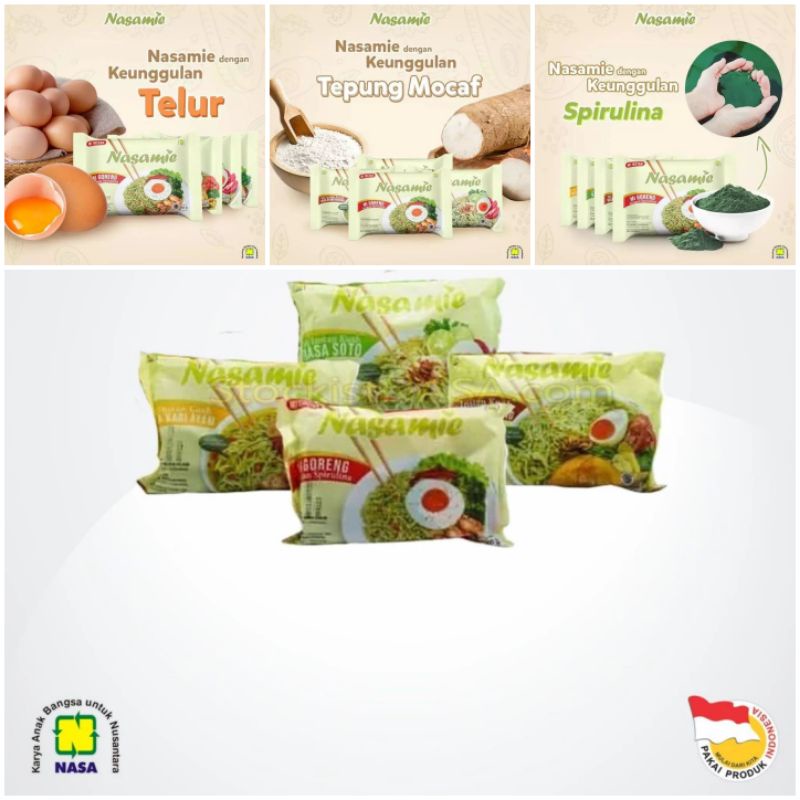 

NASAMIE-Mie SEHAT Mie HERBAL 1 Pak 5 Bungkus