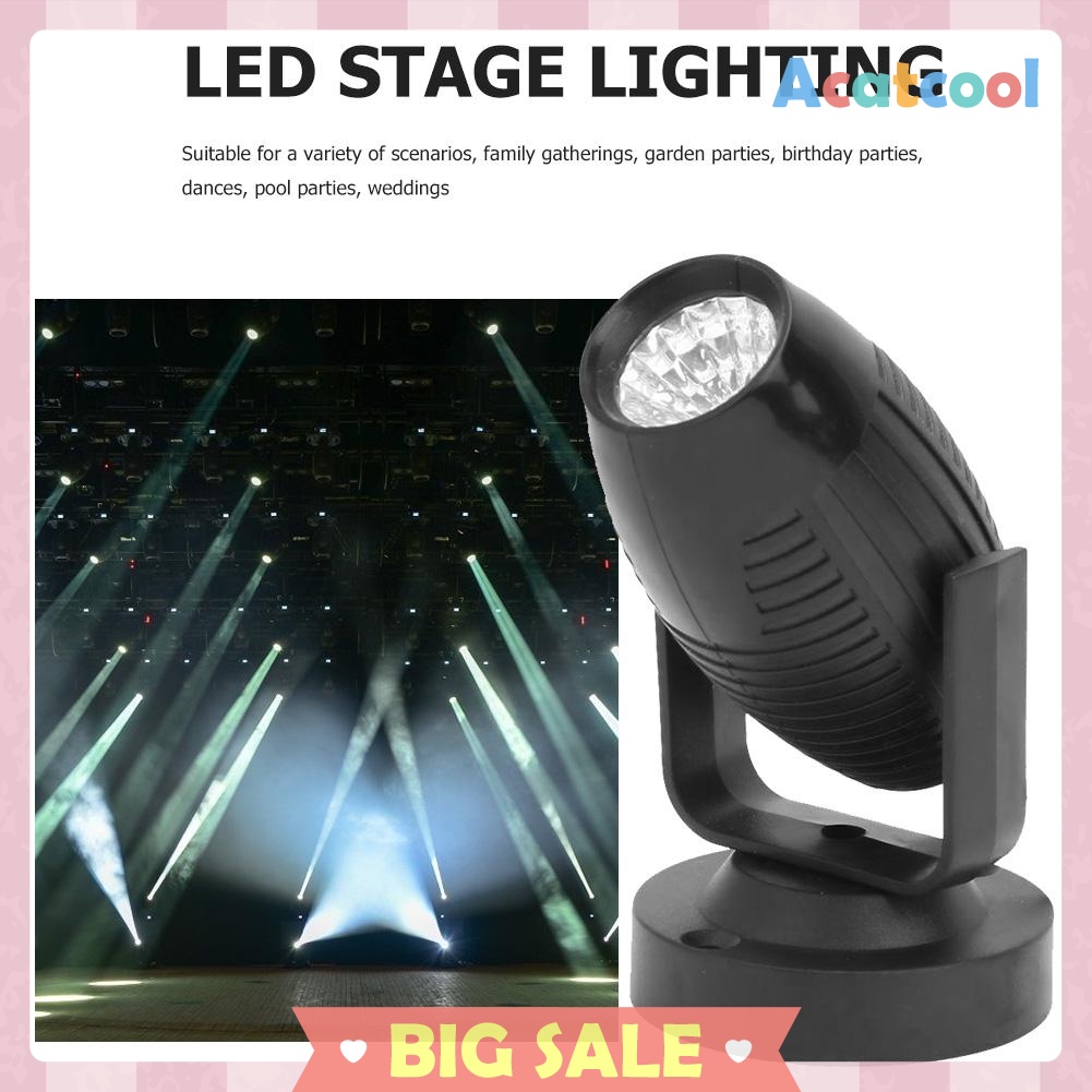 LED Stage Spotlight 85-265V 360 Degree KTV Bar Party Spot Lamp Black Shell