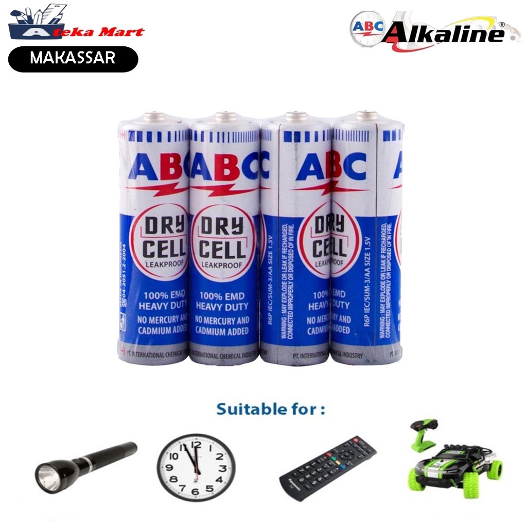 [1PAK/4PCS] ABC BIRU BATERE AA CZ R-6 4P