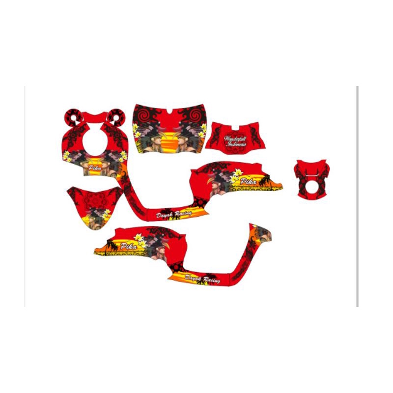 Decal sticker SCOOPY 2018/2020 full bodi motif dayak