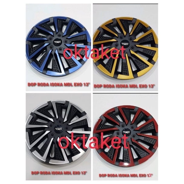 Dop velg ring 13 &amp; 14 model EXO TRD mobil Universal  Avanza Xenia Etios Sirion Kijang  Brio hrv brv  Calya Sigra Panther Carry Luxio Wheeldop