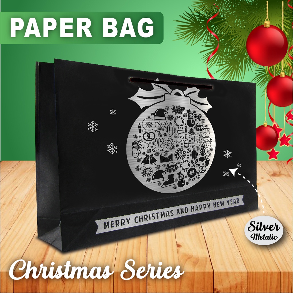 Paper Bag Natal - Paper Bag Christmas - Mewah Eksklusif - 35x10x25A - (5 pcs)