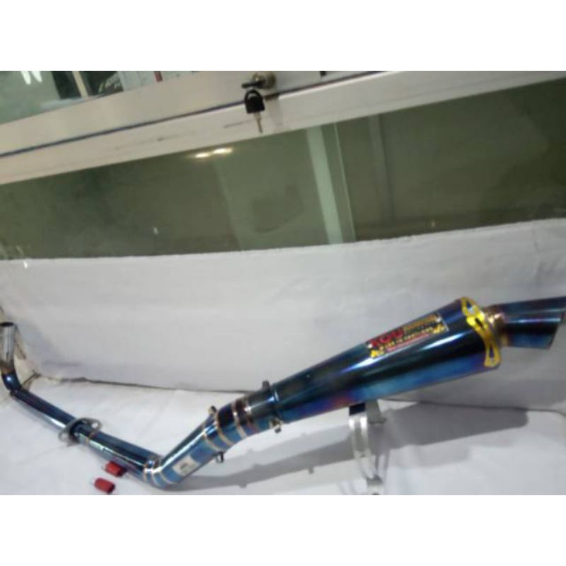 Knalpot Racing KOU Blue moon Kidal Buat Motor Bebek