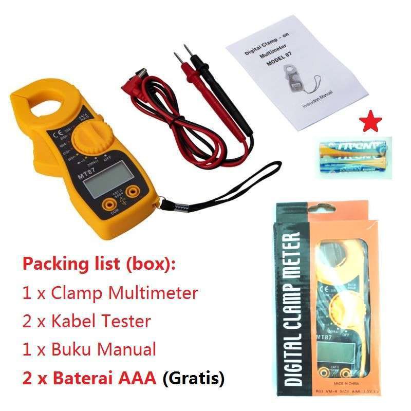 Tang Ampere Digital Clamp Meter MT87 Nankai