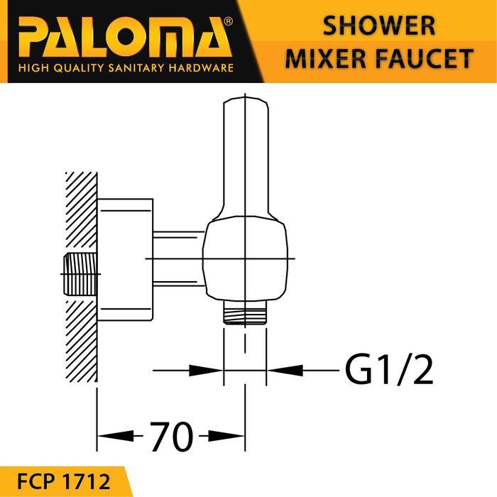 PALOMA FCP 1712 Keran Mixer Shower Mandi Panas Dingin Kran Air