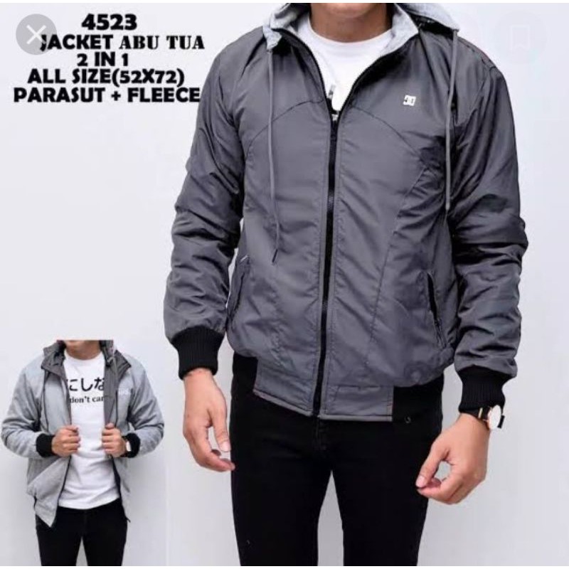 Jual Jaket Pria Bolak Balik 2in1 Jaket DC Jaket Motor Jaket Parasut ...