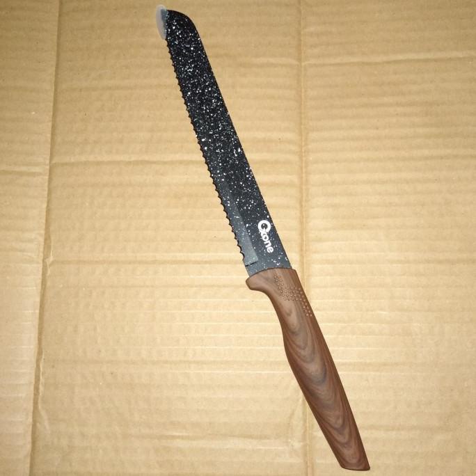 Buruan Beli] Oxone Black Marble Bread Knife Pisau Knives Piso Dapur Peso Pemotong