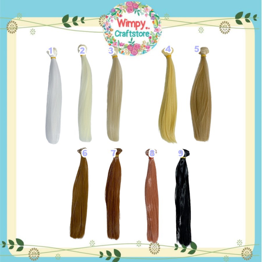 Doll Wig Straight Rambut Palsu Rambut Boneka BJD BLYTHE Figure