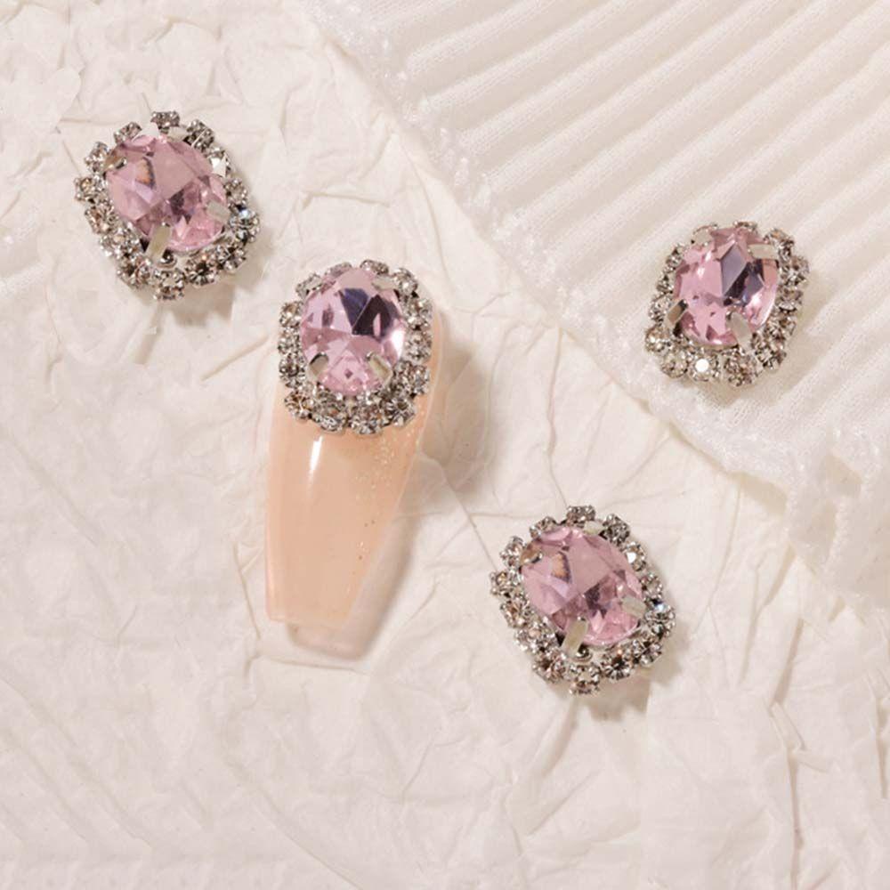 Agustina Jantung Kuku Berlian Buatan DIY Fashion 3D Kuku Pesona Manikur Kuku Seni Ornamen Zirkon Kristal Kuku Perhiasan