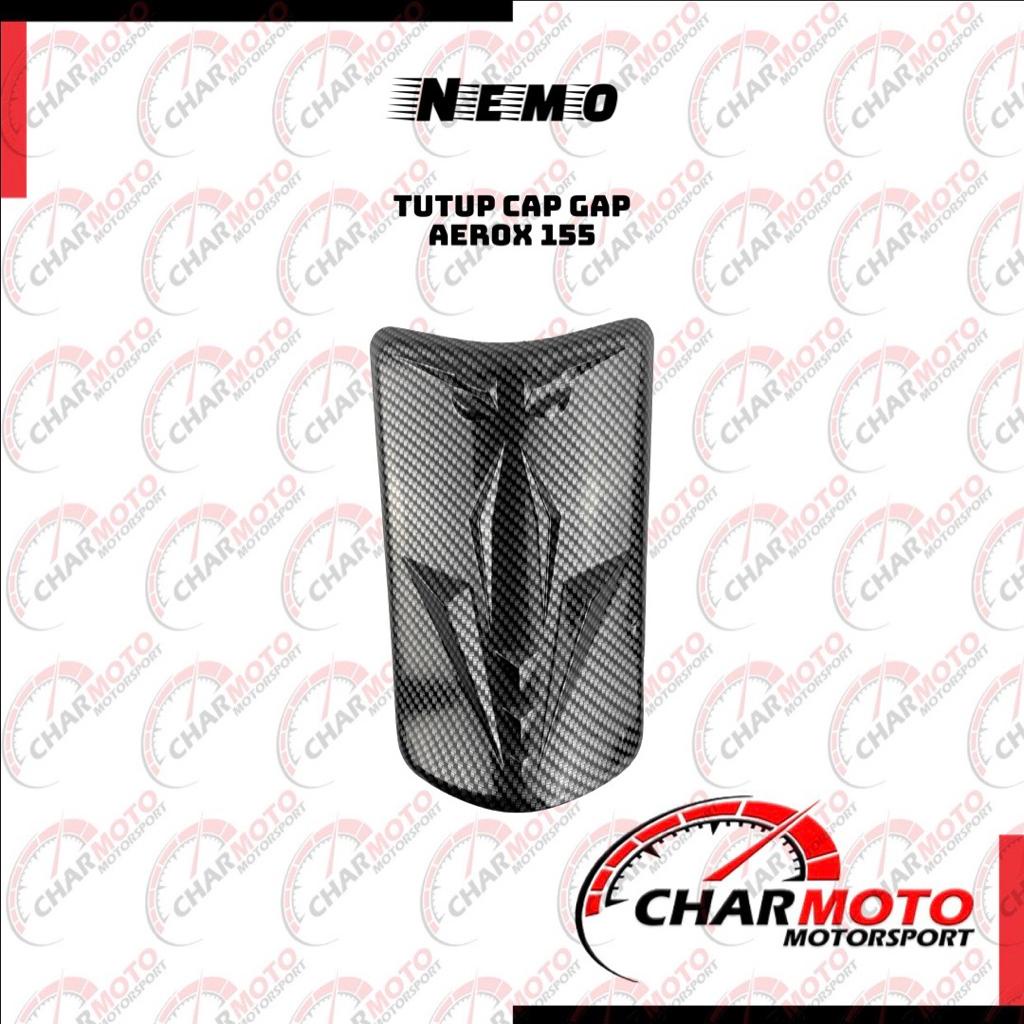 Tutup Tangki Aerox 155 Karbon Nemo Original / Cover Cap Gap Carbon - Charmoto