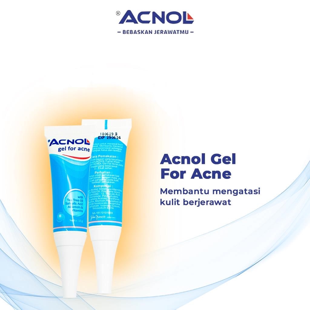 ★ BB ★  Acnol Gel For Acne 10gr - Obat Jerawat - Menghambat tumbuh Jerawat